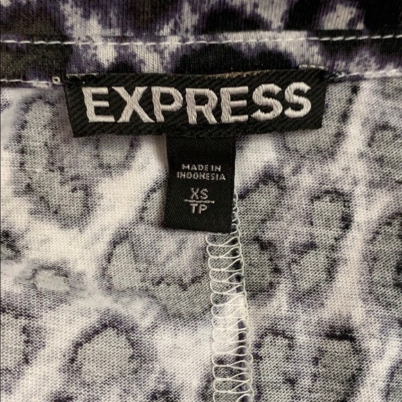 Black leopard print dress XS EUC Express dress - Picture 6 of 7